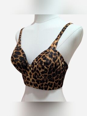 Vintage trashy Lingerie Corazon Leopard Pinup Bullet Bra (34B)‼️Open to Offers